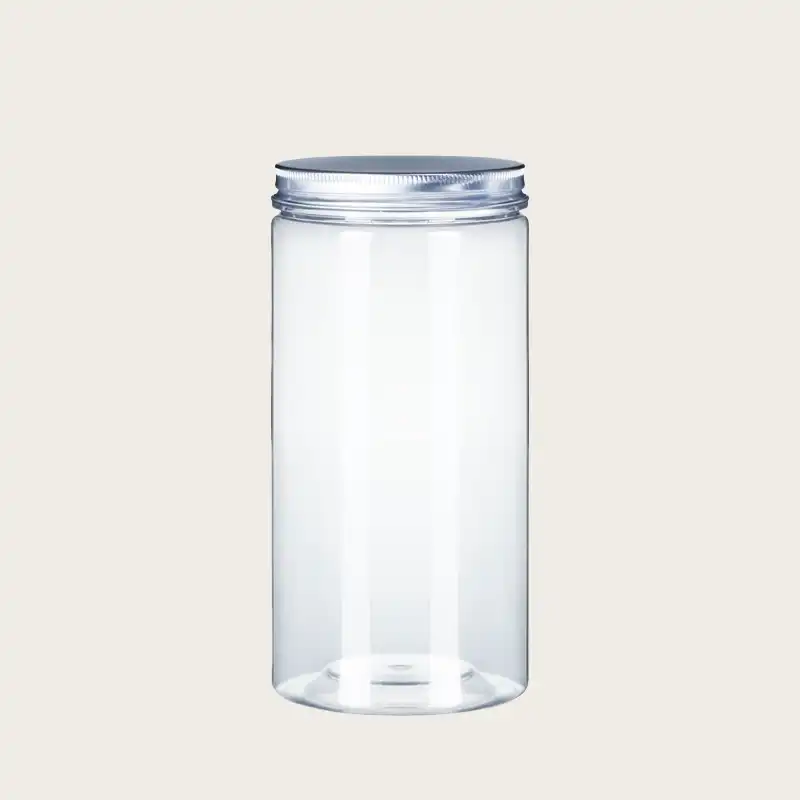 Aluminum caps, transparent plastic, sealed cans, round food packaging, plastic cans, pet wide-mouth plastic bottles