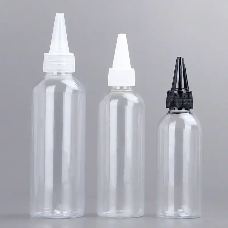 30 50 100ml 500ml sharp mouth transparent plastic bottle lotion squeeze bottle