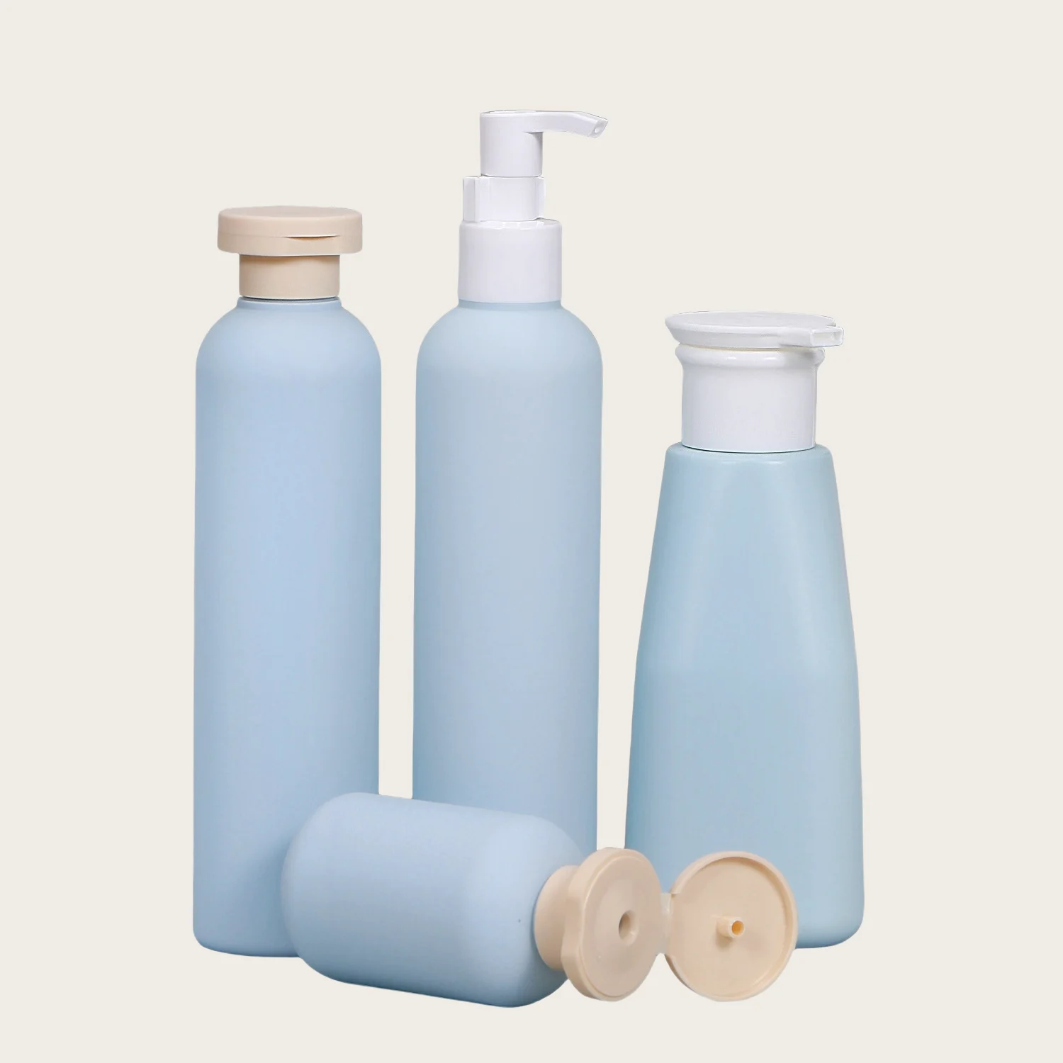 PE Squeeze Lotion Bottle 200ml 500ml with Flip Cap for Shower Gel
