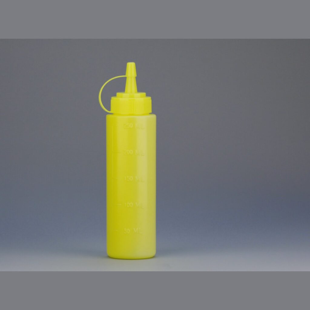 250ml HDPE Squeeze Sauce Bottle with Twist Cap