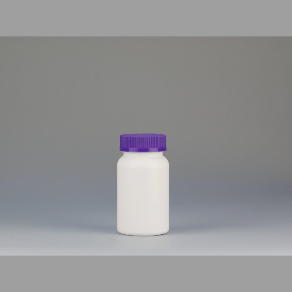 120ml HDPE Supplement Bottle with Purple Cap