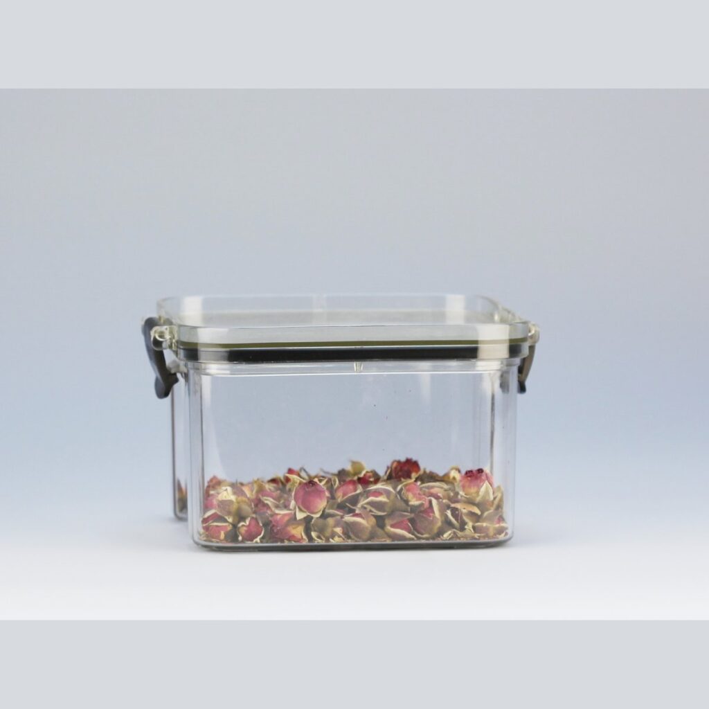 PET Square Food Container with Airtight Lid