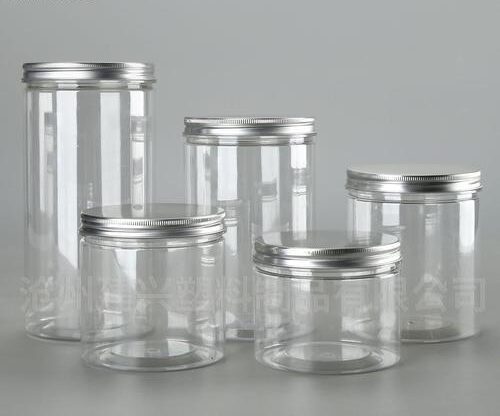 Clear PET apothecary jar vintage style