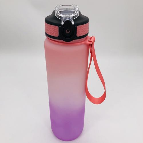 BPA-free clear PET plastic water bottle, reusable drinking bottle