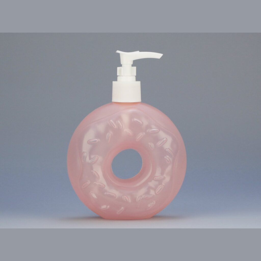 Donut-Shaped PP Lotion Bottle with Pump Dispenser